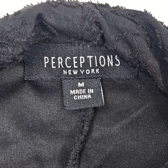 Perceptions New York Sleeveless Midi Dress Size Medium Black Lace Poly Lined - Picture 3 of 6